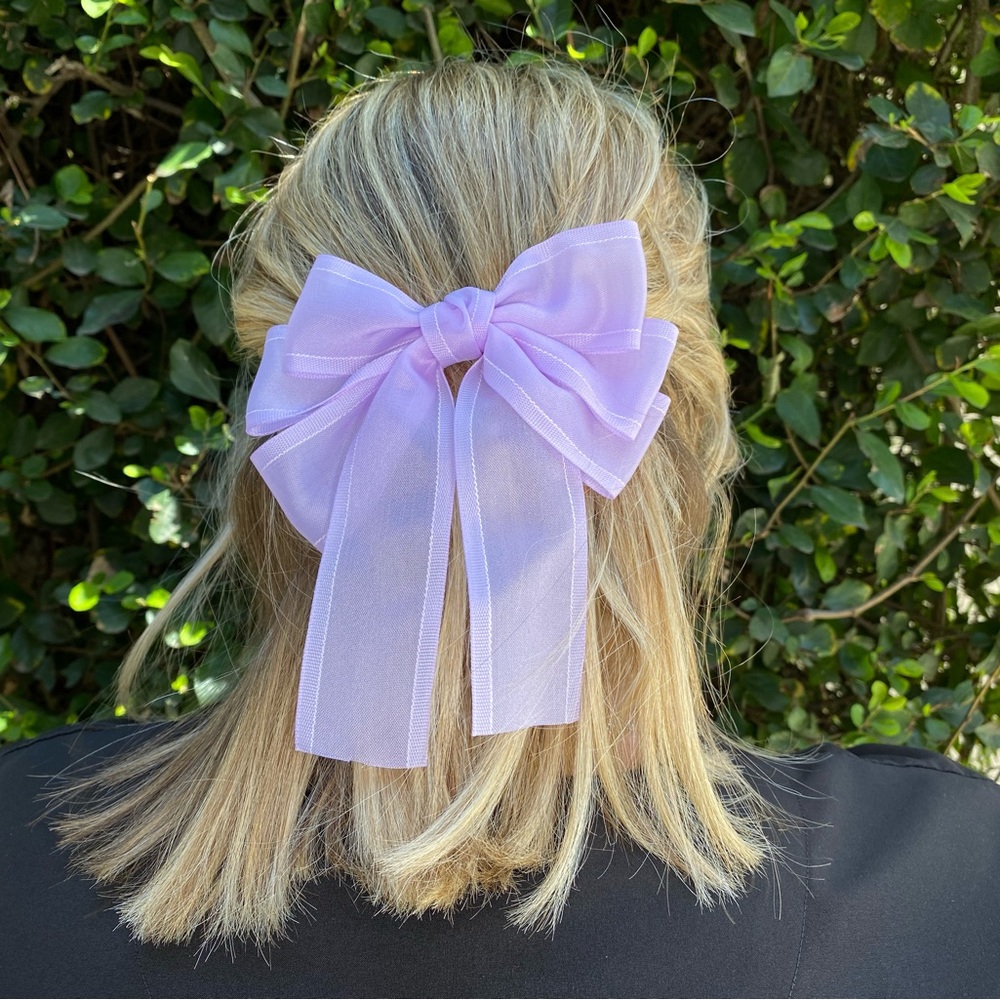 Purple Lavender clip Bow